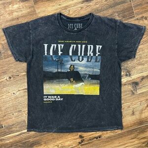 Ice Cube “It Was a Good Day” Graphic Tee – Acid Wash Black